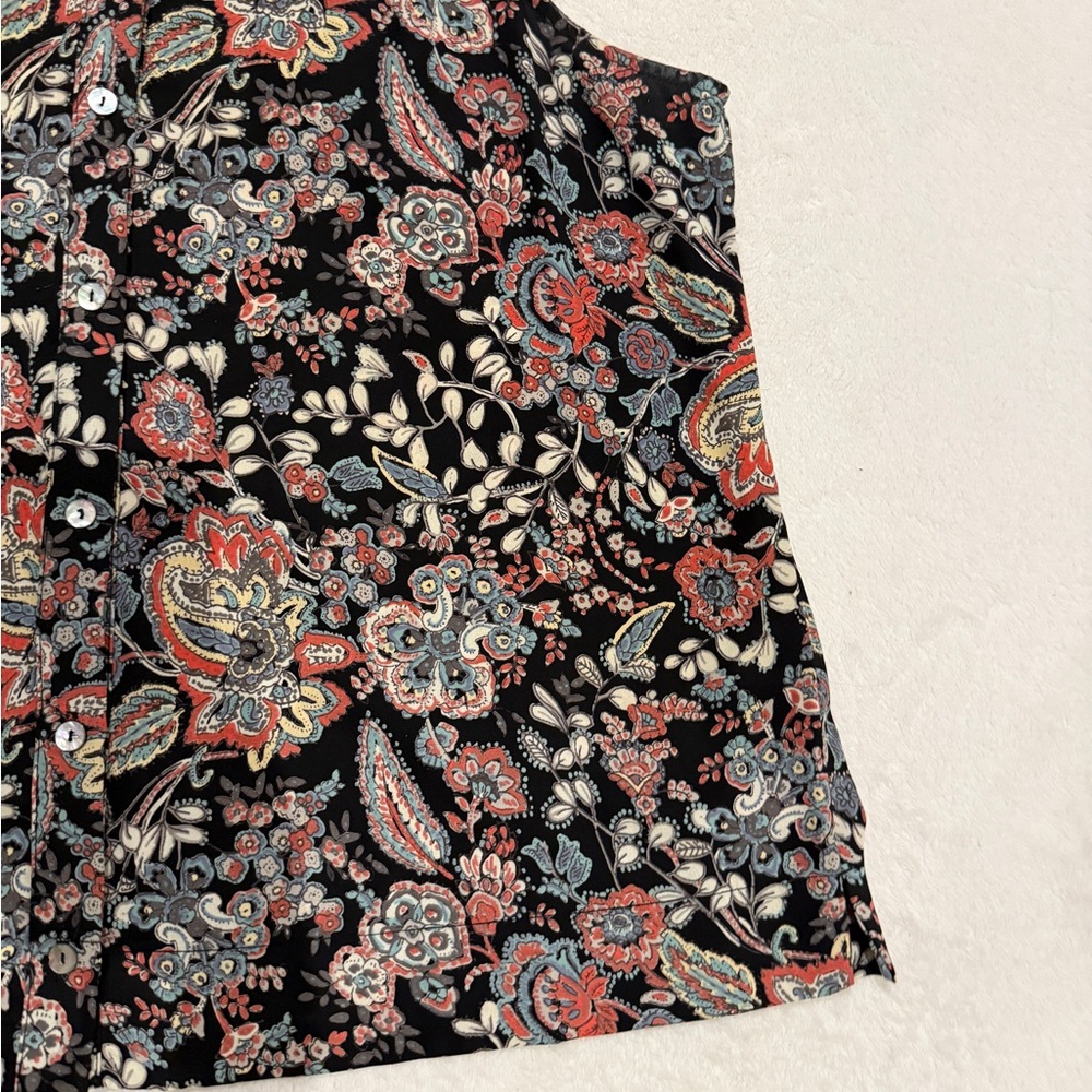 Braeve Sleeveless Floral Top Medium Lightweight Boho Casual Summer sleeveless - Picture 4 of 16
